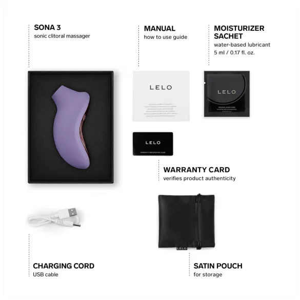 LELO Sona 3 - stimulátor klitorisu na vlny - levanduľová farba