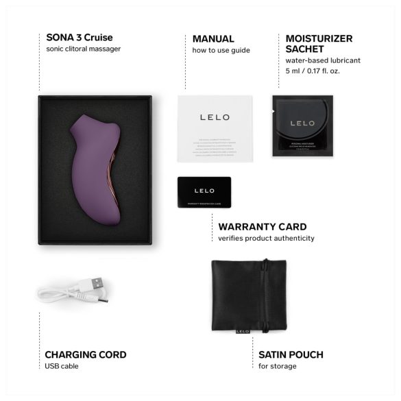LELO Sona 3 Cruise - stimulátor klitorisu na vlny - fialový