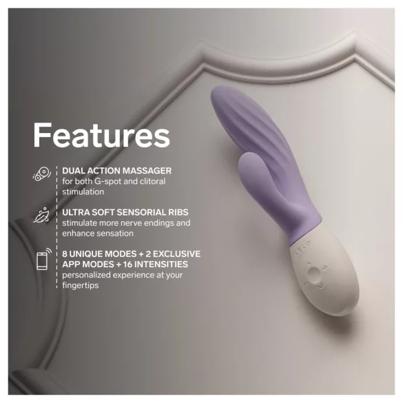 LELO INA Twist - vaginálny G-bod vibrátor s klitorálnym výstupkom (fialový)