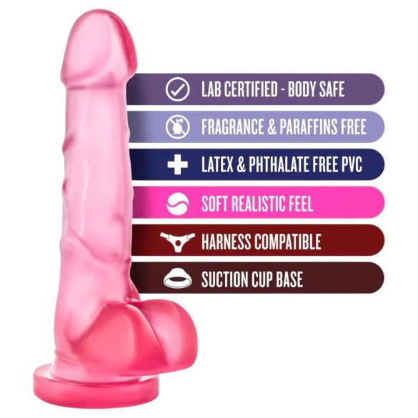 B Yours Sweet N Hard 4 - semenné dildo - 18cm (ružová)