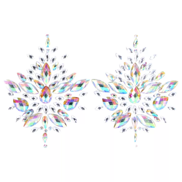 Le Désir - nalepovacie ozdoby na bradavky - lesklé - dúhové