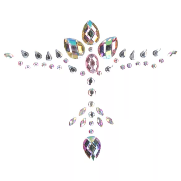 Le Désir - dekoračná nálepka na dekolt - trblietavá dúhová