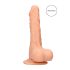 RealRock Dong 10 - realistický dildo s semenníkmi (25 cm) - prírodný