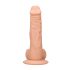 RealRock Dong 10 - realistický dildo s semenníkmi (25 cm) - prírodný