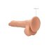 RealRock Dong 10 - realistický dildo s semenníkmi (25 cm) - prírodný