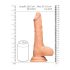 RealRock Dong 10 - realistický dildo s semenníkmi (25 cm) - prírodný