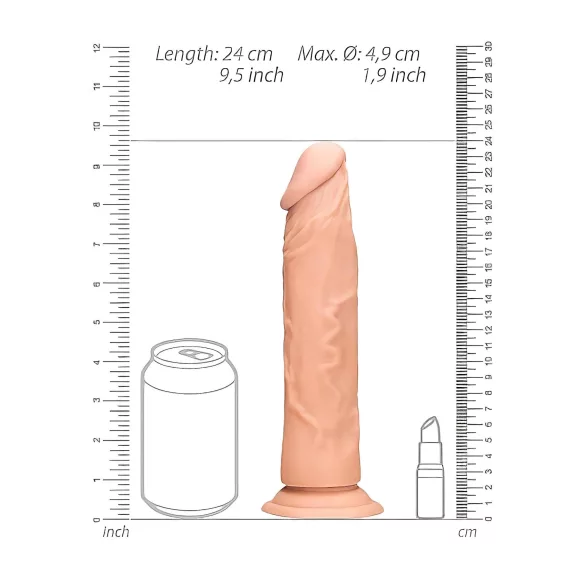 RealRock - realistický dildo - 23 cm - telová farba