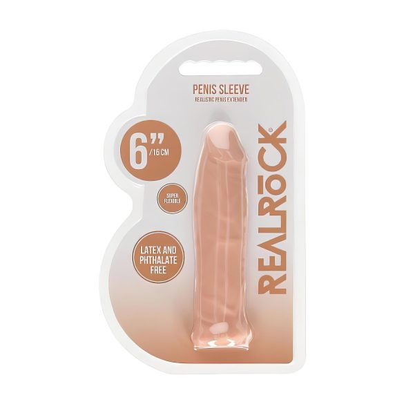 RealRock - návlek na penis - 17 cm - telová farba