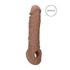   RealRock - návlek na penis - predĺženie 21 cm - tmavý telový