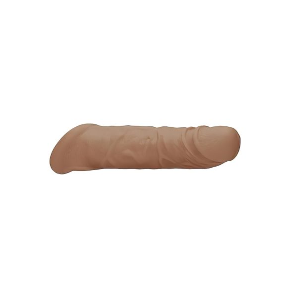 RealRock - návlek na penis - predĺženie 21 cm - tmavý telový