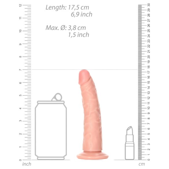 RealRock - realistický dildo - 15,5 cm - naturálny