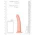 RealRock - realistický dildo - 15,5 cm - naturálny