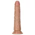 RealRock Slim - realistický dildo 15,5 cm - tmavá prírodná farba