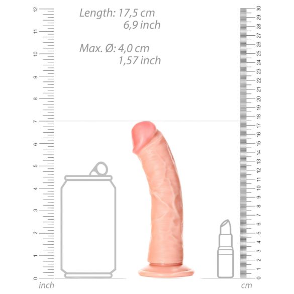 RealRock - realistický dildo s prísavkou - 15,5 cm - telová farba