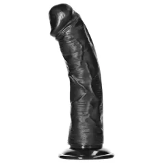   RealRock - realistický dildo s prísavkou - 15,5 cm - čierny