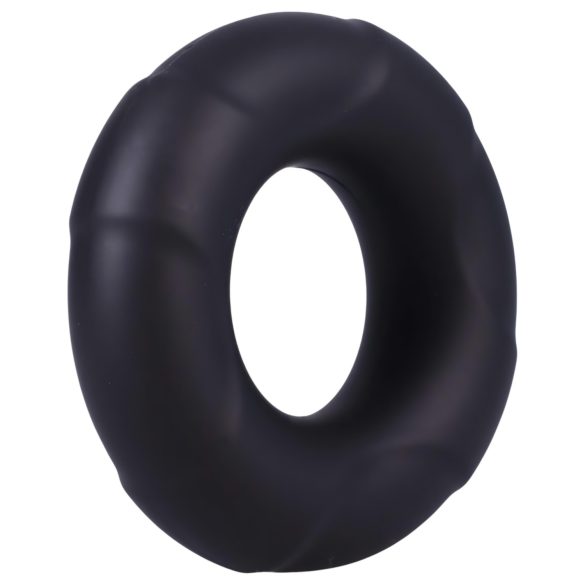 Doc Johnson C-Ring - silikónový erekčný krúžok (čierny)