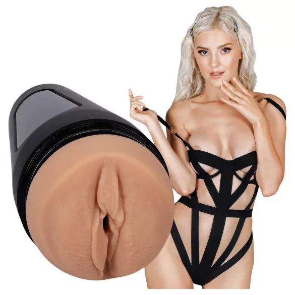 Doc Johnson Eva Elfie - realistická vagína Ultraskyn v puzdre - telová farba