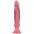 Crystal Jellies - prísavkový análny dildo (ružový)