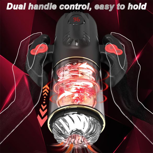 AlvUp - automatický masturbátor s rotačnou funkciou - čierny