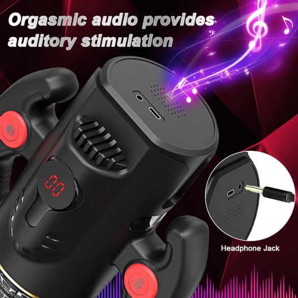 AlvUp - automatický masturbátor s rotačnou funkciou - čierny