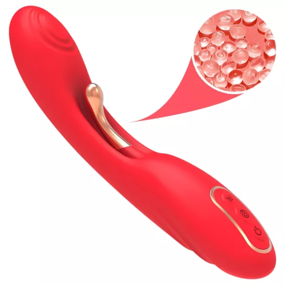 Bestoy - vibrátor na bod G s jazýčkom - červený