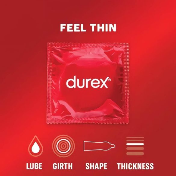 Durex Feel Thin - ultra tenké kondómy - prirodzený pocit - 12 ks