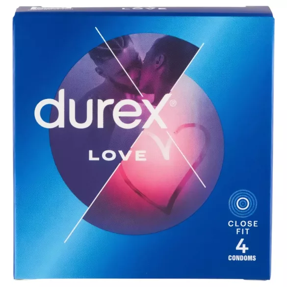 Durex Love - prezervatív pre úzky penis - balenie 4 ks