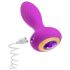 Oh My Gem – vibračný análny plug s kamienkom (fialový)