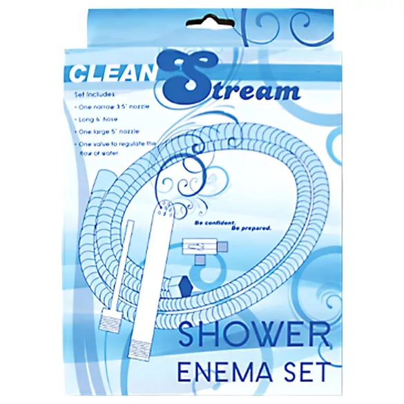 Shower Enema - análny sprchový set - hliník - strieborný