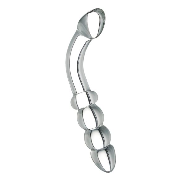Prisms Hamsa - obojstranné sklenené G-bod dildo (priehľadné)