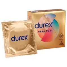 Durex Real Feel - prezervatív bez latexu - 3 ks