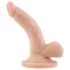 Dr. Skin 4 - realistický dildo s prísavkou a semenníkmi - telová farba 12 cm