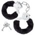 Temptasia Cuffs - plyšové putá (čierne)