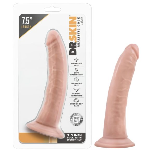 Dr. Skin - realistický dildó s prísavkou - telová farba 17,5 cm