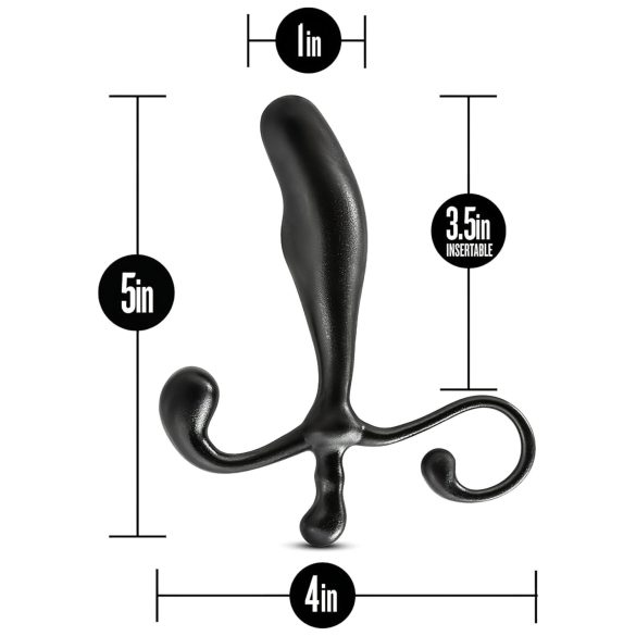 Anal Adventures - análny dildo na prostatu - čierny