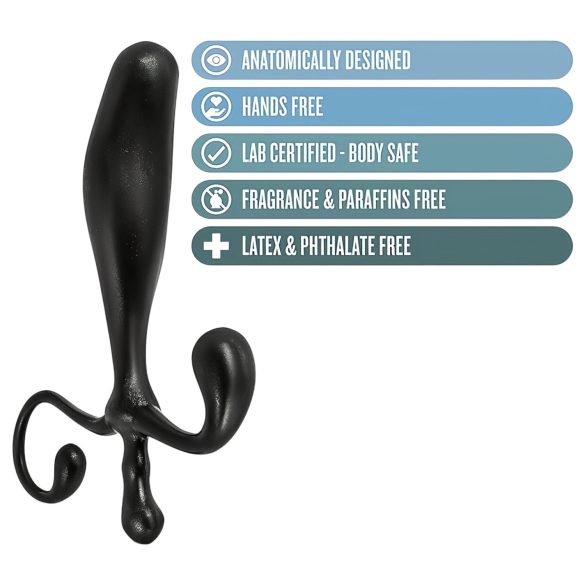 Anal Adventures - análny dildo na prostatu - čierny