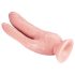 Dr. Skin 8 - prísavný dvojvrstvové dildo (prírodný)