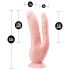 Dr. Skin 8 - prísavný dvojvrstvové dildo (prírodný)