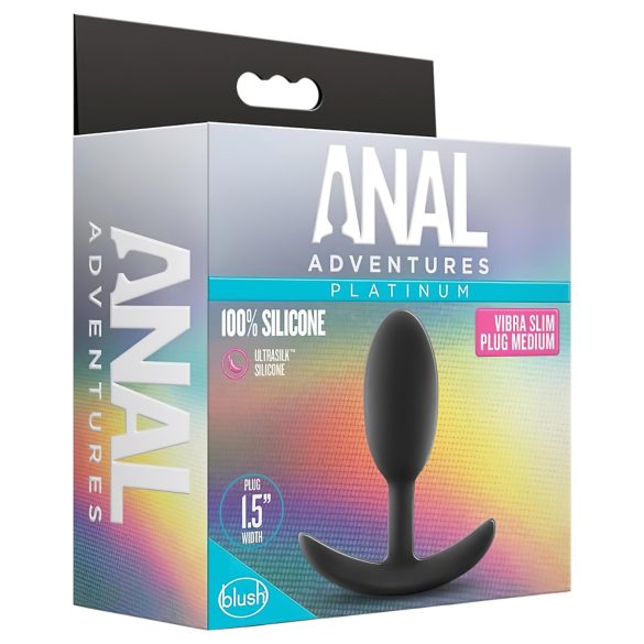 Anal Adventures Platinum - análny kolík - čierny - stredný