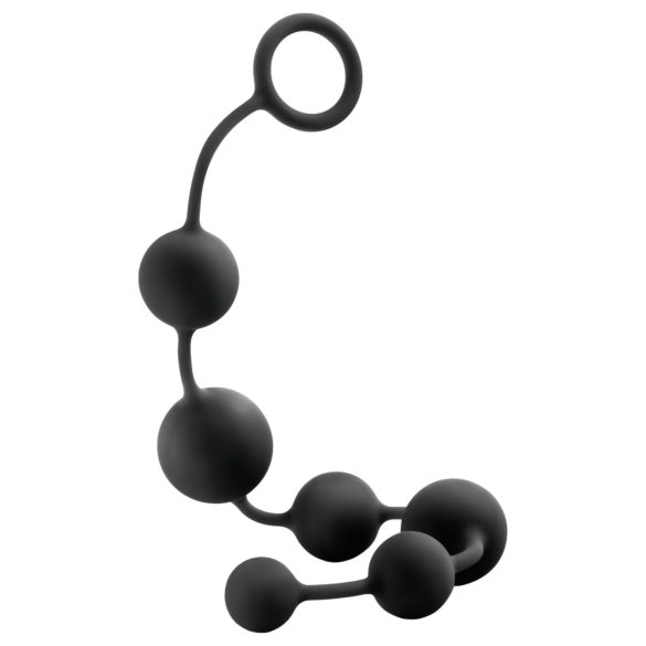 Anal Adventures L – korálkované análné dildo (čierne)