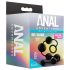 Anal Adventures - análny dildo s perlami - čierny
