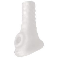   Perfect Fit Breeder - otvorený návlek na penis - 10 cm - biely