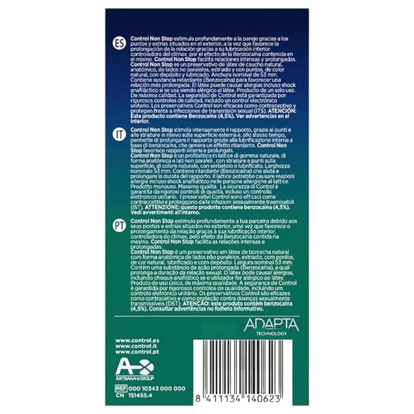 Control - vrúbkovaný kondóm s oneskoreným účinkom (12 ks)