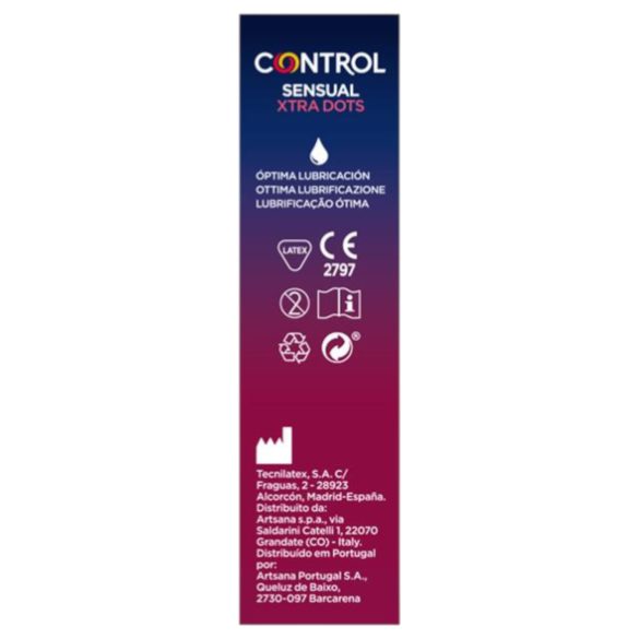 Control - extra bodkované kondómy (12ks)