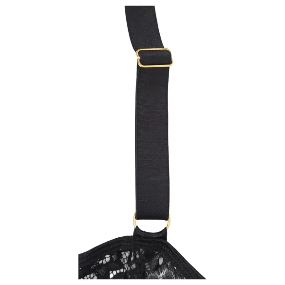 Subblime - vzorované body so saténovým opaskom (čierne)