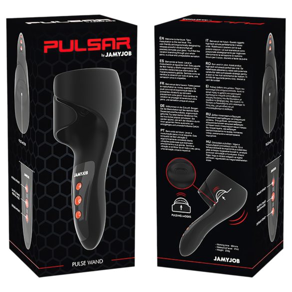 JamyJob - pulzujúci vibrátor na žaluď - čierny