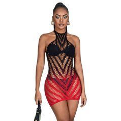   Subblime 952242 - sieťované mini šaty - farebný prechod červená - XS-M