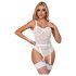 Subblime 954291 - body s retiazkami - priesvitné biele - L/XL