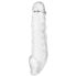 Addicted Toys - návlek na penis s erekčným krúžkom - 23 cm - transparentný