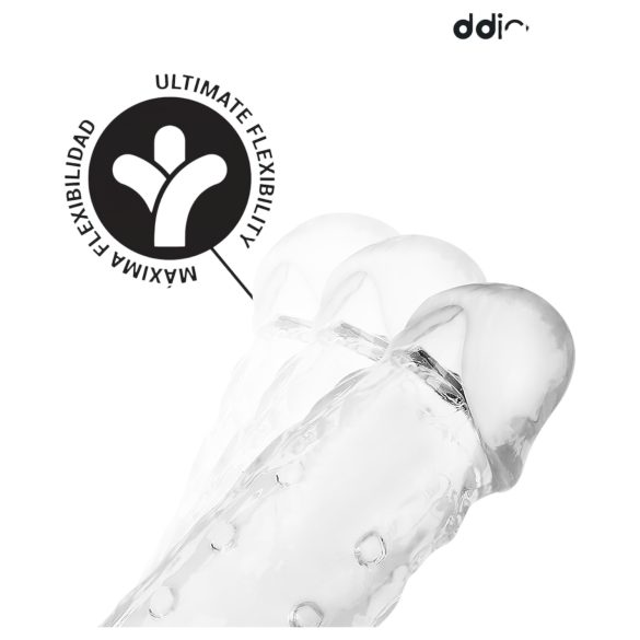 Addicted Toys - návlek na penis s erekčným krúžkom - 23 cm - transparentný